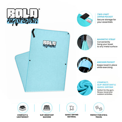 BOLD Microfiber Gym Towel (Pink)