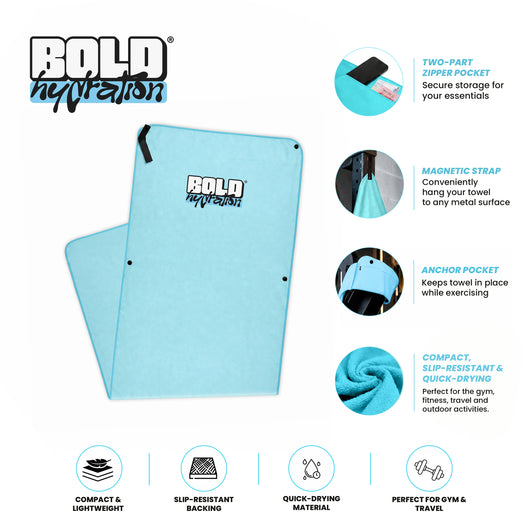 BOLD Microfiber Gym Towel (Pink)